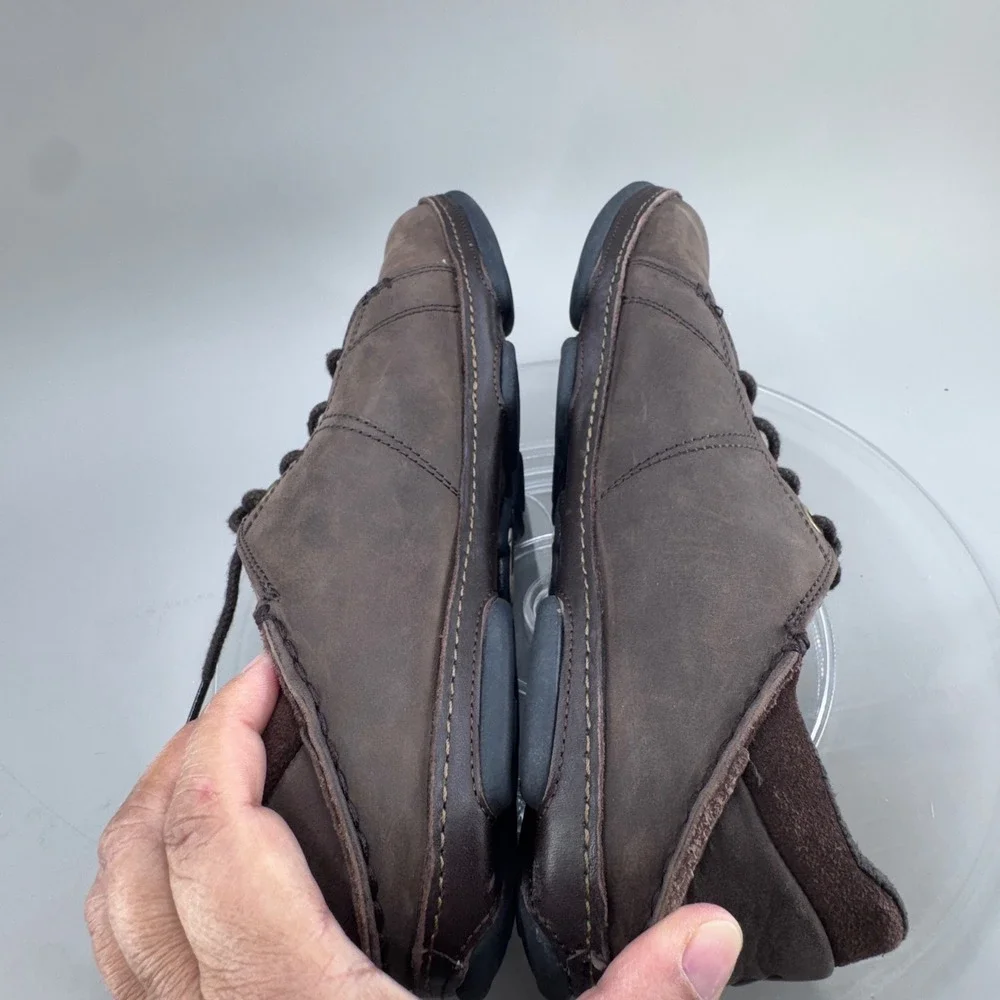 Olukai Hano Leather Slip On Sneakers Mens Size 9 Brown Casual Comfort Shoes